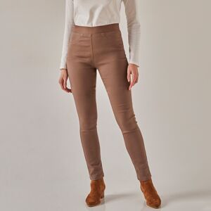 Blancheporte Jegging Petite Stature - Taille Élastiquee Ultra Confort - Femme Marron 46