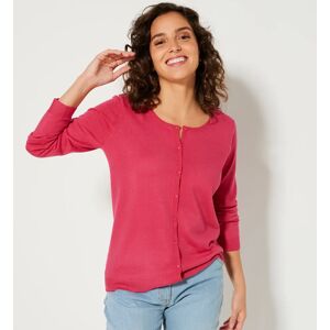 Cardigan boutonné col rond uni - 38/40 - Rose - Colors&coAvec sa coupe simple mais allurée, ce cardigan sera la petite pièce indispensable d'une saison toute en douceur. Il s'accordera facilement à tout votre dressing. Jean, robe, pantalon ... il n'y a pl - Publicité