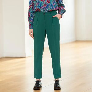 Pantalon 7/8ème fuselé fluide - BlancheportePlace à l'élégance et au confort avec ce pantalon 7/8ème fuselé, parfait pour vos tenues citadines ! Coup de coeur pour sa coupe actuelle qui mettra en valeur vos jambes et tous vos petits hauts préférés !54Vert - Publicité