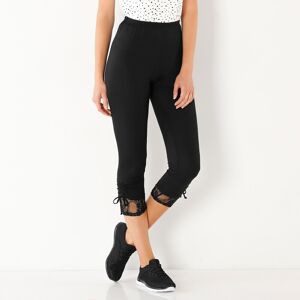 Legging 3/4 dentelle, taille élastiquée - 50 - Noir - Lora ZelliniLe corsaire se pare de dentelle pour nous séduire d'avantage et s'associer aisément à toutes nos tuniques et chemises longues ! Un indispensable à coup sûr !50Noir - Publicité