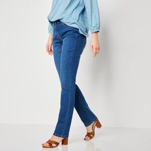 Jean stretch coupe droite - BlancheporteLa coupe basique et adoree de toutes ! Le jean droit sublime toutes les silhouettes sans exception, assurant un bien-etre parfait dans tous les styles. En baskets ou en talons, il est juste indispensable. 40Bleu