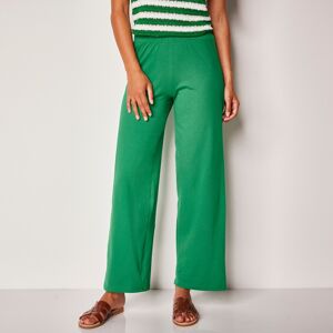 Pantalon large stretch, taille elastiquee - 54 - Vert - Lora ZelliniUn retour aux coupes amples cette saison, avec ce superbe pantalon a la maille confortable et de belle tenue. Sa coupe large vous permet un porter en toute decontraction et c'est ce qu'on