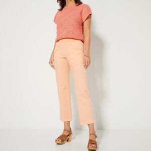 Pantalon coupe droite 7/8eme taille elastiquee, lin coton - BlancheporteUne coupe actuelle, une matiere legere et facile a vivre pour ce pantalon ultra confortable, decline dans une jolie palette de coloris de saison ! Vite enfile, il sera parfait pour vo