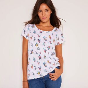 T-shirt col rond imprimé fleuri coton - BlancheporteFaites-vous une fleur avec ce tee-shirt en coton, doux et fleuri ! Avec sa coupe facile à vivre et son joli décolleté, il s'accordera parfaitement à tous les bas de saison.42/44Blanc - Publicité