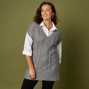 Pull tunique torsadé manches courtes - BlancheporteEnvie de donner du relief à votre look ? Adoptez ce pull torsadé au toucher doux, décliné dans des coloris gourmands ! Parfait en superposition sur une chemise, il offre un look cocooning en toute féminit - Publicité