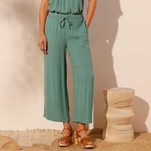 Pantalon 7/8eme crepon - 52 - Vert - Coeur Au SudUn pantalon 7/8eme facile a porter qui s'adapte a vos envies de style ? C'est possible avec ce pantalon fluide au confort parfait. Facile a vivre, il s'associe parfaitement bien avec le debardeur top assort