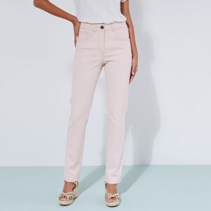 Pantalon effet ventre plat coton extensible - BlancheporteOUI a une silhouette affinee avec ce pantalon ou votre ventre apparaîtra instantanement plus plat grace au renfort interieur et a la taille reglable. Ultra confortable, craquez sans moderation pour