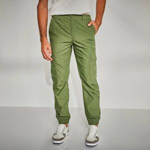 Blancheporte Pantalon Battle Bas De Jambes Élastiques Popeline - Homme Kaki 38