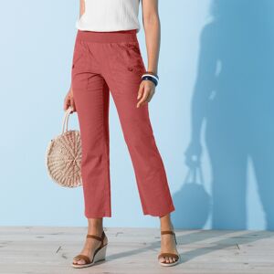 Pantalon coupe droite 7/8eme taille elastiquee, lin coton - BlancheporteUne coupe actuelle, une matiere legere et facile a vivre pour ce pantalon ultra confortable, decline dans une jolie palette de coloris de saison ! Vite enfile, il sera parfait pour vo