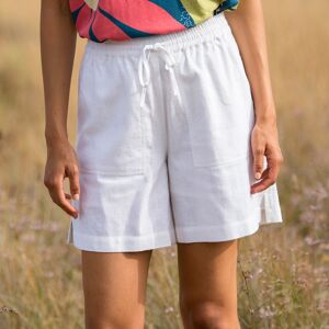 Short large coton lin, taille élastiquée - BlancheporteLa douceur coton, la fraîcheur du lin : ce short à la coupe large promet une saison légère ! Appréciez son look authentique qui donnera du relief à votre tenue, avec une chemise de la même matière ou  - Publicité