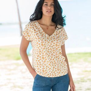 T-shirt imprimé peau de bête - BlancheporteSauvagement tendance, l'imprimé animalier s'invite sur l'intemporel t-shirt pour révéler votre féminité ! Actuel et confortable grâce à sa coupe loose, il vous offrira un look décontracté en duo avec votre jean p - Publicité