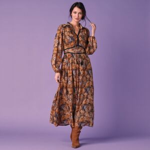 Lora Zellini Robe longue imprimé floral finition macramé - 52 - Noir - Lora ZelliniLaissez la féminité inonder votre dressing avec cette magnifique robe longue parsemée de détails 100% charme. Son imprimé intemporel et sa fluidité sauront vous charmer tou