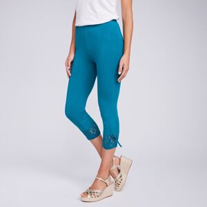 Legging 3/4 dentelle, taille elastiquee - 50 - Vert - Lora ZelliniLe corsaire se pare de dentelle pour nous seduire d'avantage et s'associer aisement a toutes nos tuniques et chemises longues ! Un indispensable a coup sur !50Vert