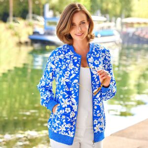 Blouson fleuri esprit bomber - Publicité