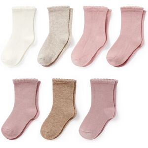 C&A Lot de 7 paires-chaussettes pour bébé, Rose, Taille: 21-23 - Publicité