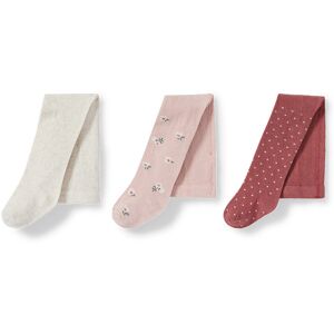 C&A Lot de 3 paires-collants pour bébé, Rose, Taille: 1-3M - Publicité