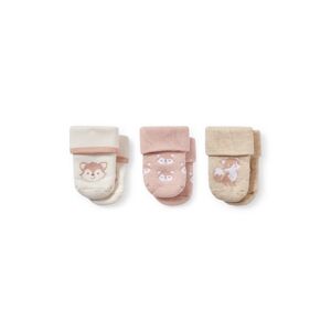 C&A Lot de 3 paires-renard-chaussettes nouveau-né à motif, Beige, Taille: 10-11 - Publicité