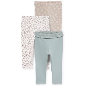 C&A Lot de 3-petites fleurs-leggings pour bébé, Vert, Taille: 18M