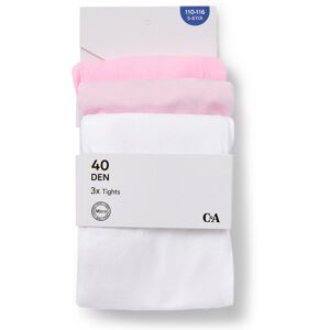 C&A Lot de 3-collants fins-40 DEN, Rose, Taille: 5-6A - Publicité