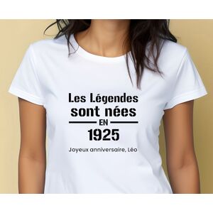 Cadeaux.com Tee shirt personnalisé femme - Les Légendes sont nées en 1925