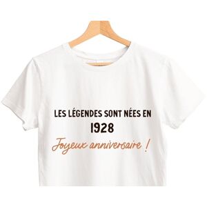 Cadeaux.com T-shirt blanc femme message generique annee 1928