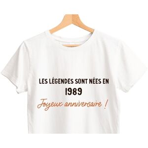 Cadeaux.com T-shirt blanc femme message generique annee 1989