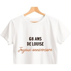 Cadeaux.com T-shirt blanc avec message femme 68 ans