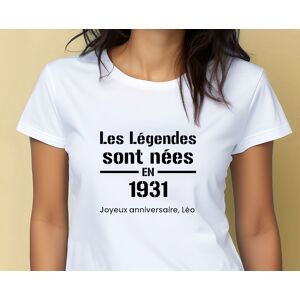 Cadeaux.com Tee shirt personnalisé femme - Les Légendes sont nées en 1931