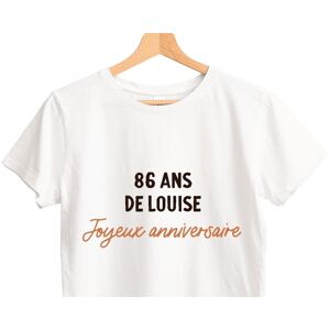 Cadeaux.com T-shirt blanc avec message femme 86 ans