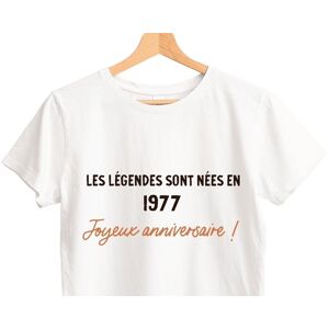 Cadeaux.com T-shirt blanc femme message generique annee 1977