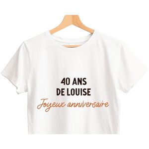 Cadeaux.com T-shirt blanc avec message femme 40 ans