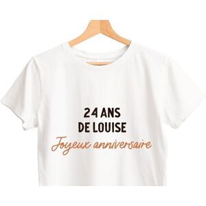 Cadeaux.com T-shirt blanc avec message femme 24 ans - Publicité