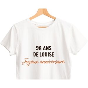 Cadeaux.com T-shirt blanc avec message femme 98 ans