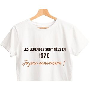 Cadeaux.com T-shirt blanc femme message generique annee 1970