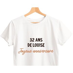 Cadeaux.com T-shirt blanc avec message femme 32 ans