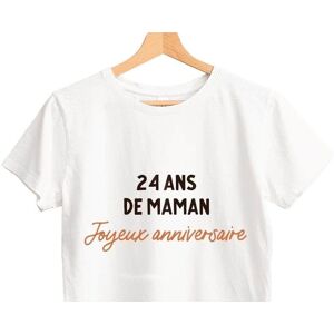 Cadeaux.com T-shirt blanc femme message maman 24 ans - Publicité