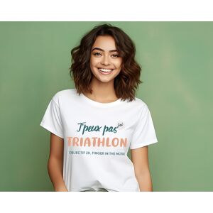 Cadeaux.com Tee shirt personnalise femme - J'peux pas j'ai triathlon
