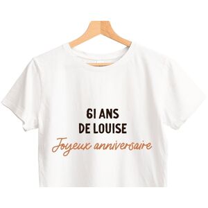 Cadeaux.com T-shirt blanc avec message femme 61 ans