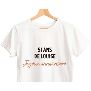 Cadeaux.com T-shirt blanc avec message femme 51 ans