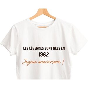 Cadeaux.com T-shirt blanc femme message générique année 1962 - Publicité