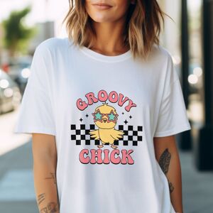 cadeauxfolies T-Shirt 'Groovy Chick', personnalisé, Cadeau femme, Cadeau pour sa copine, Cadeaux soeur - Publicité