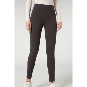 Calzedonia Legging Opaque Thermique en Coton Femme Gris Taille M - Publicité