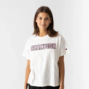 Champion Tee Shirt Crop College Of Colors ecru/violet s femme