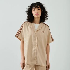 Adidas Originals Shirt Sleeveless Monogram Satin beige/marron l femme