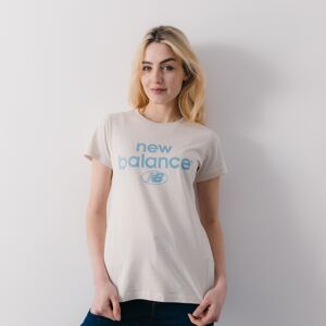 New Balance Tee Shirt Fit Graphic Essential beige/bleu s femme