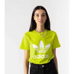 Adidas Originals Tee Shirt Trefoil jaune fluo 36 femme