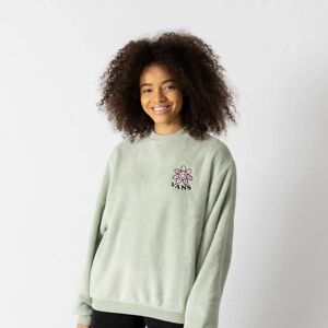 Vans Sweat Crew Faux Fur Flower vert d'eau m femme