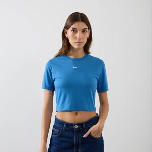 Nike Top Crop Slim Centered Logo bleu m femme