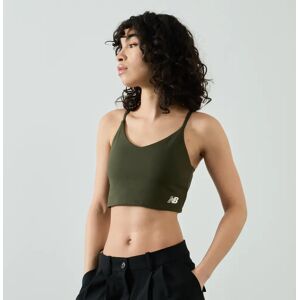 New Balance Top Crop Bra Small Logo kaki m femme