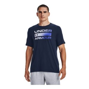 Under Armour pour homme. 1329582 T-shirt à manches courtes UA Team Issue Wordmark Navy (XL), Marron, Casuel, Sport, Coton, Multisport, Manch - Publicité